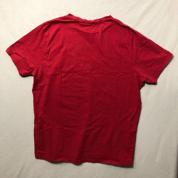 Bench T Shirt Mens 2XL Red Short Sleeve Logo Graphic Tee Center Logo Casual - Picture 2 of 6